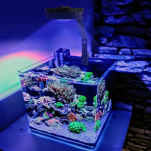 Miniatura 8 de Lominie - Luz LED para acuario de espectro completo, luz de tanque de peces de agua dulce y agua salada para coral, arrecife, tanque de nano acuario