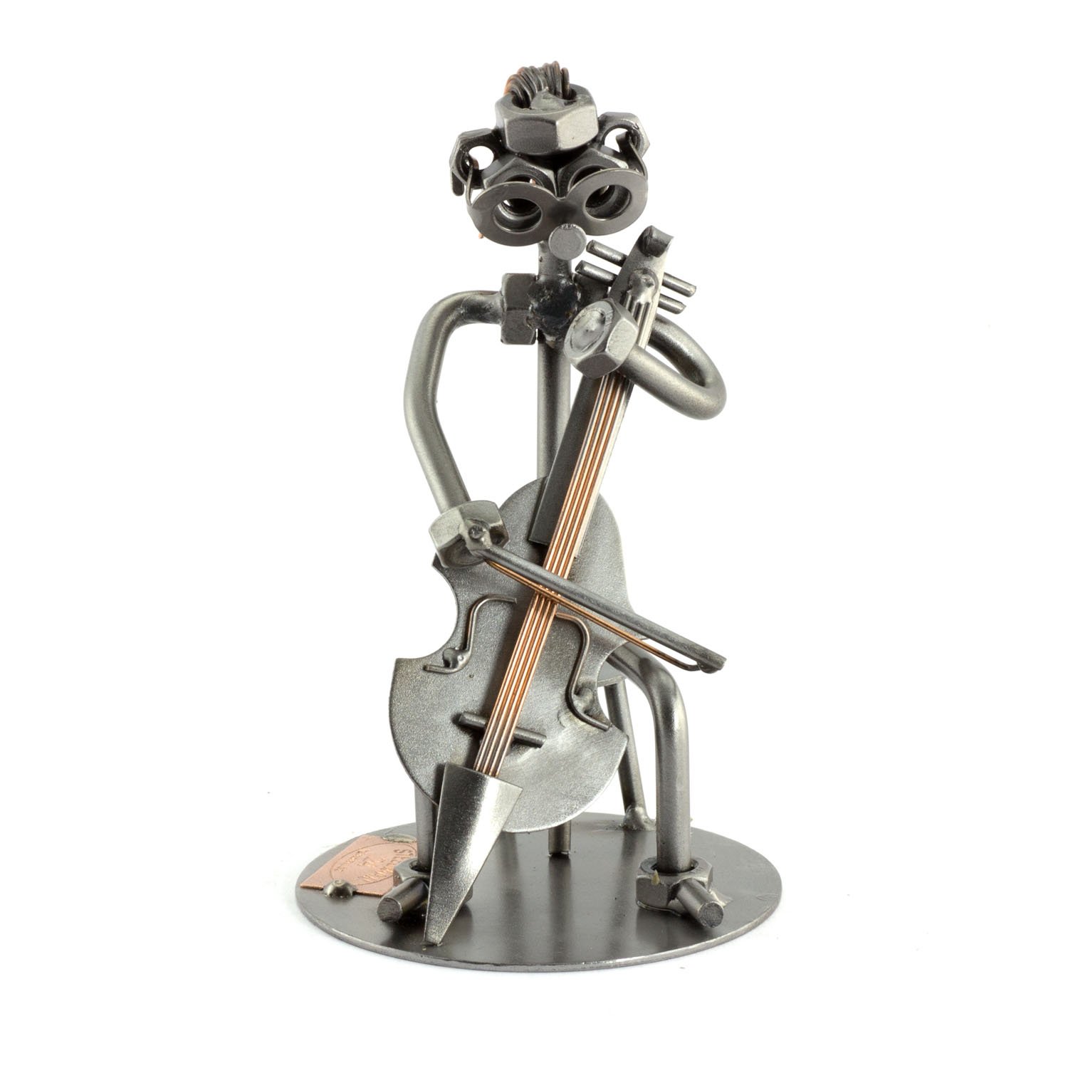 Steelman24 Metallic I Nuts And Bolts Sculpture Cello I Handmade Ornaments I Made In Germany I I Metal Figurine