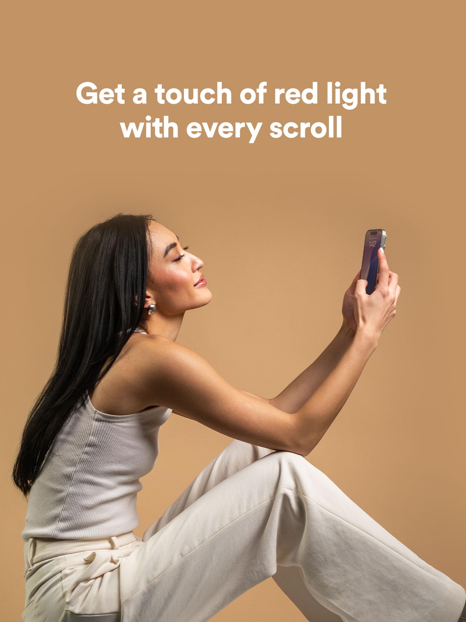 BodyGuardz Conversor de privacidad de luz roja compatible con dispositivos iPhone, protector de pantalla, protección contra impactos con conversión de luz roja, privacidad de 2 vías, dureza 9H (para