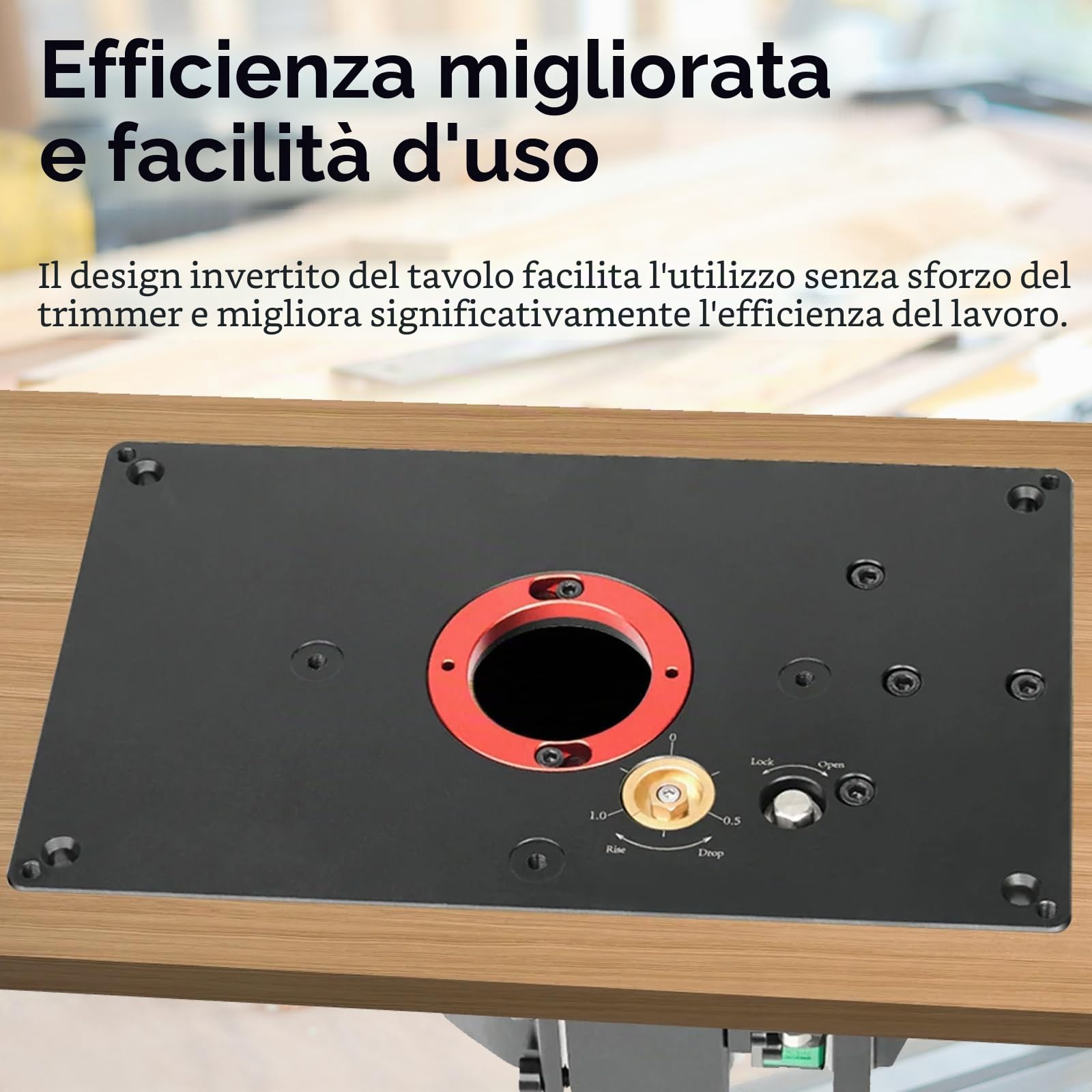 Piastre Inserto Banco Fresa Set, Piastra Di Inserimento Del Tavolo Del Router, Router Ascensore, Tavolo di Sollevamento, Router Lift Trimming Machine Invertito Tavolo