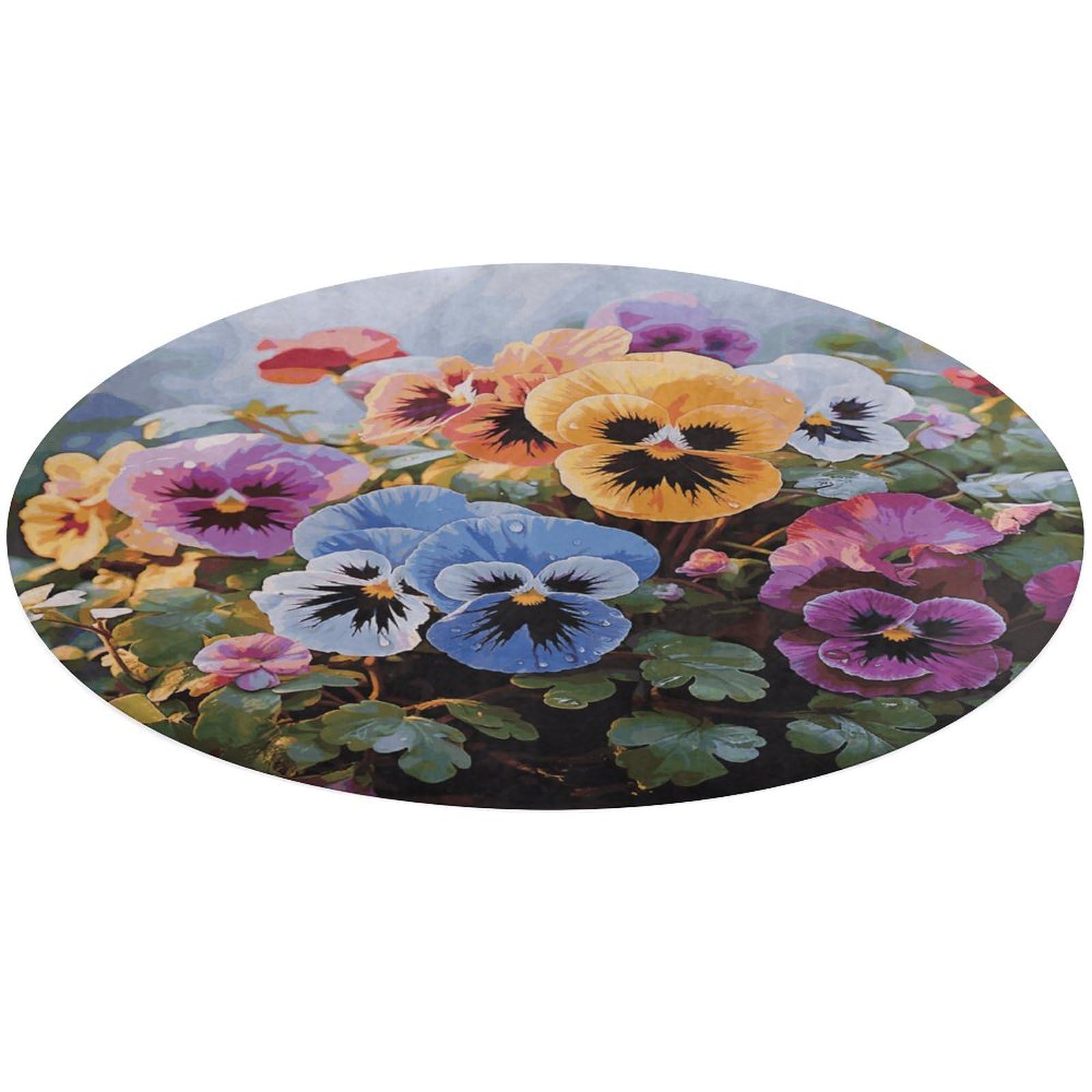Tapis de porte avant anti boue paillasson motif floral