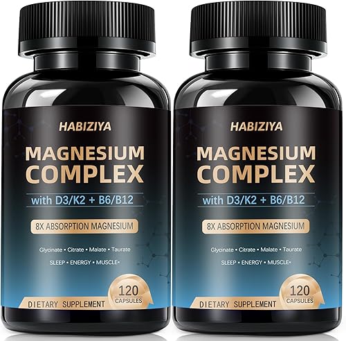 Suplemento Complejo de Magnesio 600mg 2 Botellas