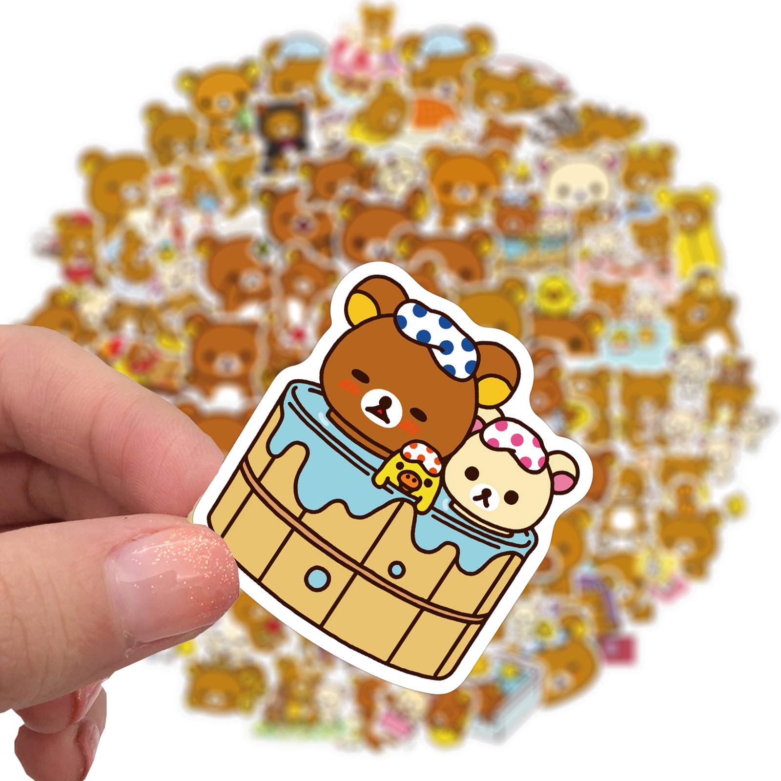 Cartoon Stickers 100pcs Kawaii Japanese Stickers Waterproof Vinyl