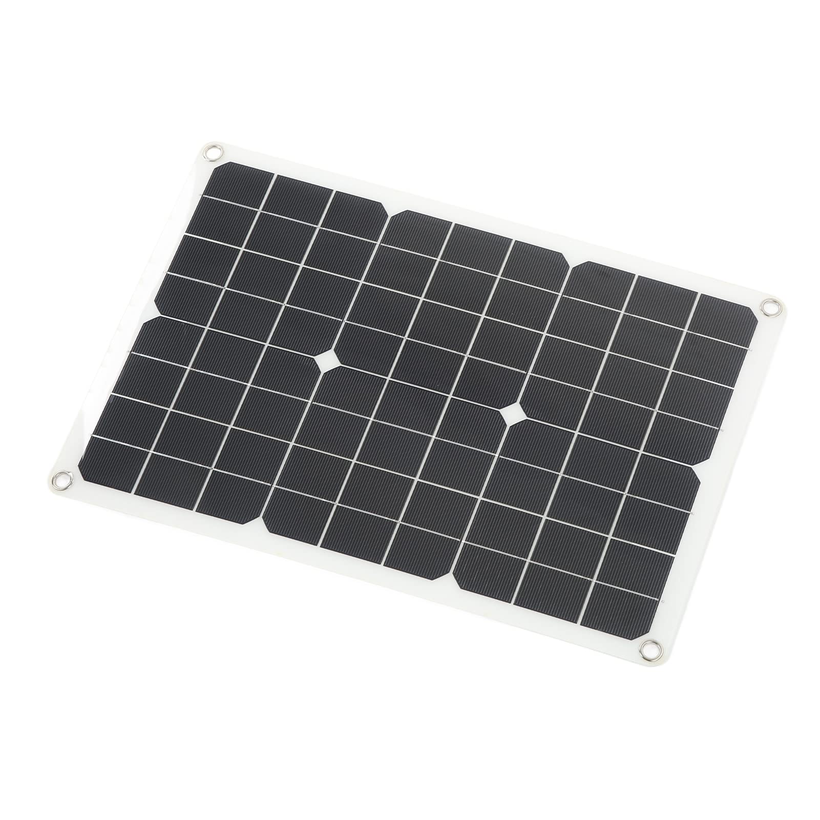KIT DE PANNEAU SOLAIRE À TAUX DE CONVERSION ÉLEVÉ 20W 5V POUR RANDONNÉE CAMPING DOUBLE SORTIE USB