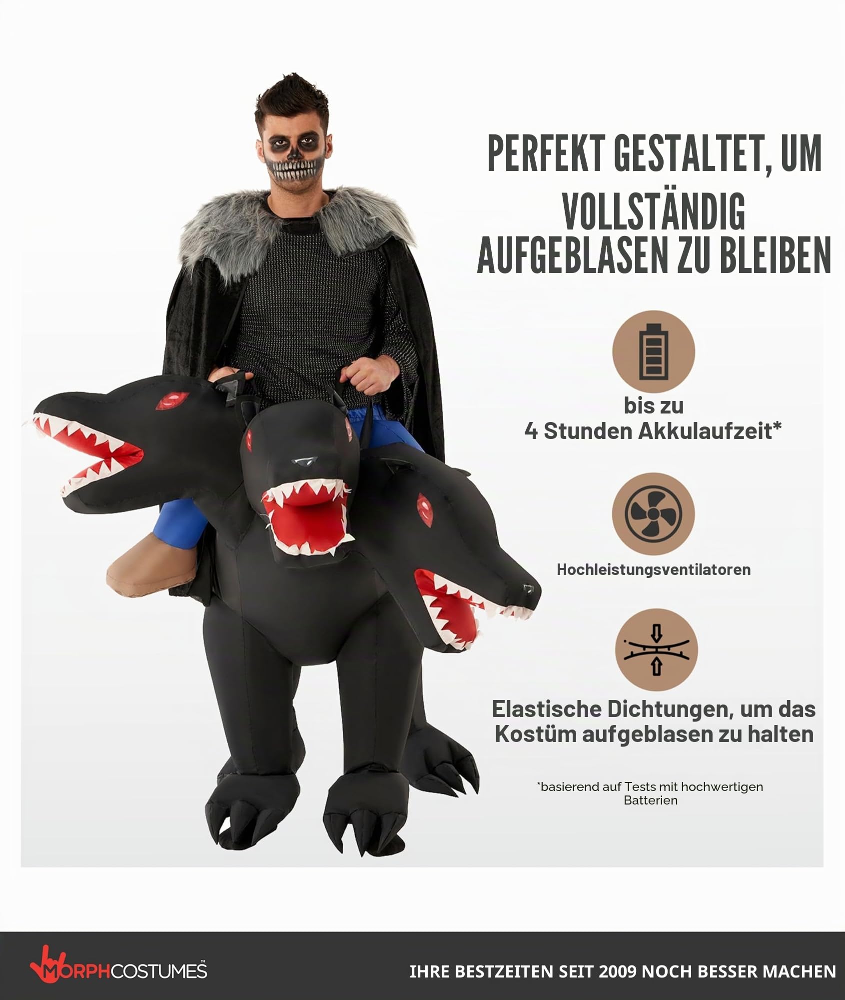 Morph Aufblasbares Hunde Kostüm Erwachsene, Gruseliges Halloween Kostüm