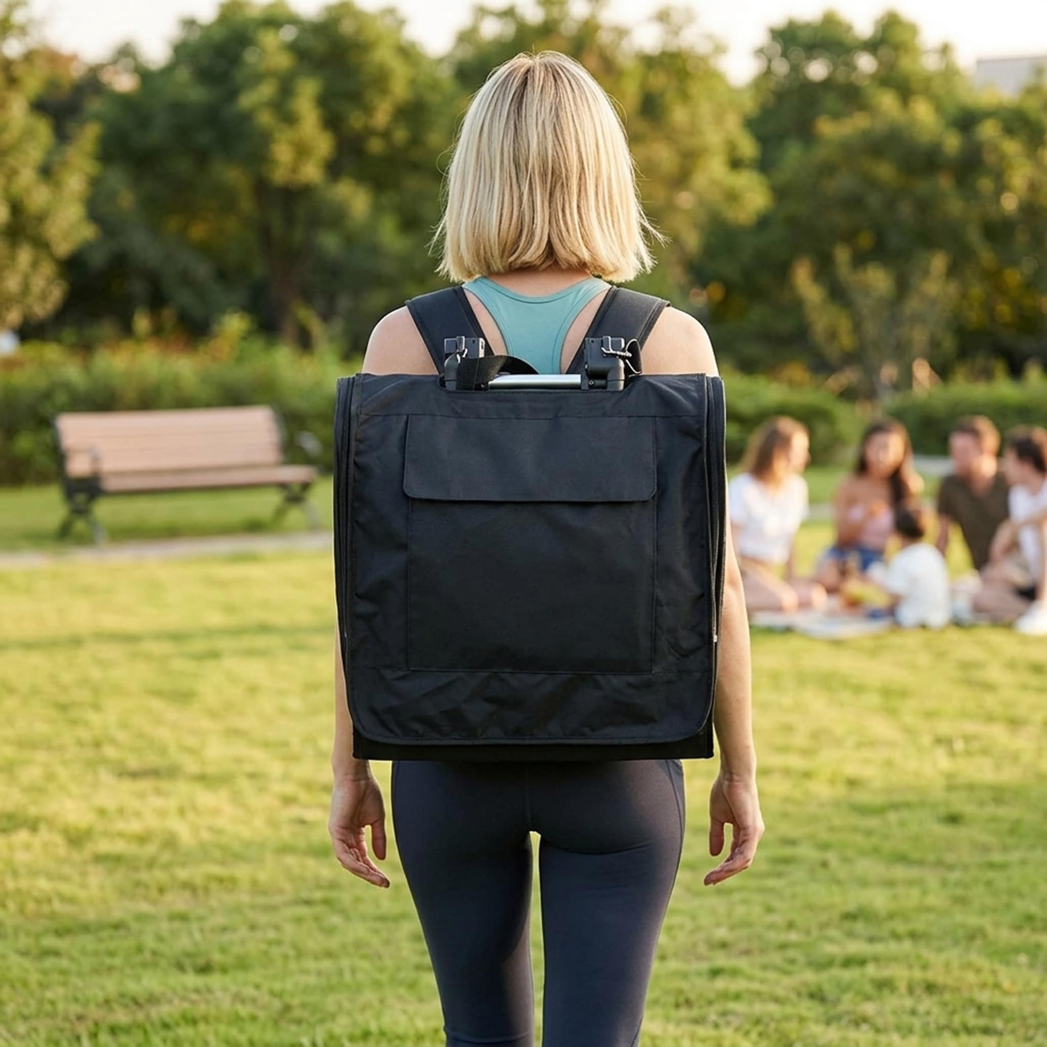 Borsa da viaggio per passeggino, borse portaoggetti leggere per passeggino, custodia in tessuto Oxford per il controllo del gate dell'aeroporto, nera