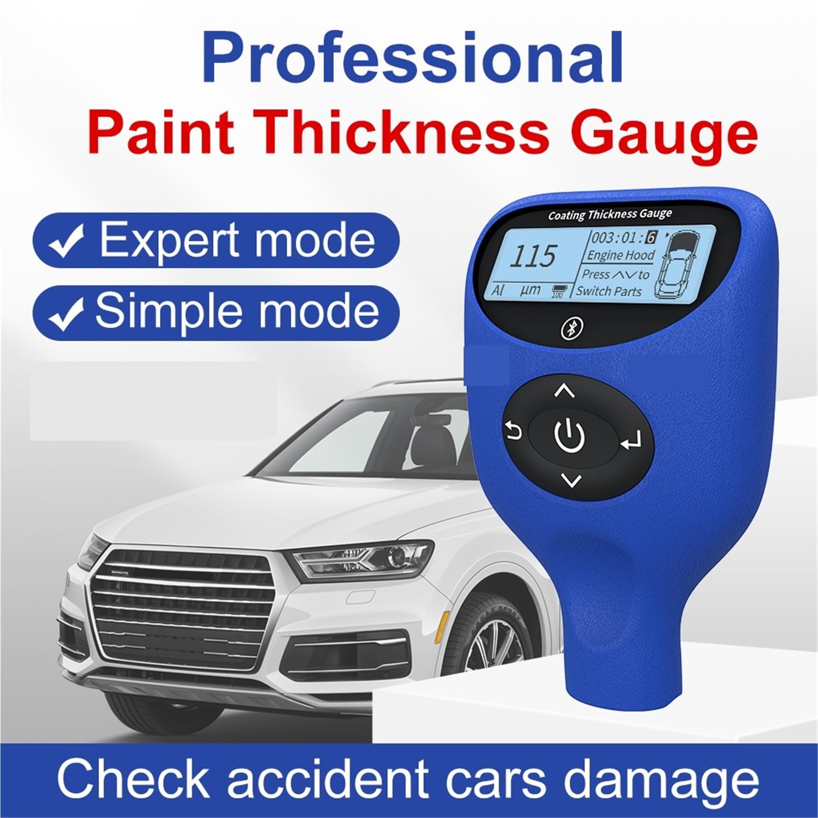 Tester per Vernice Auto ad Alta precisione, misuratore di Spessore del Rivestimento Professionale per acquirenti di Auto usate