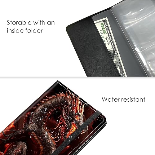 Miniatura 6 de Portatarjetas de presentación, de piel sintética, organizador de libros de tarjetas de presentación, diario con cierre elástico para 240 tarjetas,