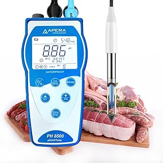Apera Instruments Premium Series PH8500-MT Portable pH Meter Kit for Meat, Blue (AI5558)