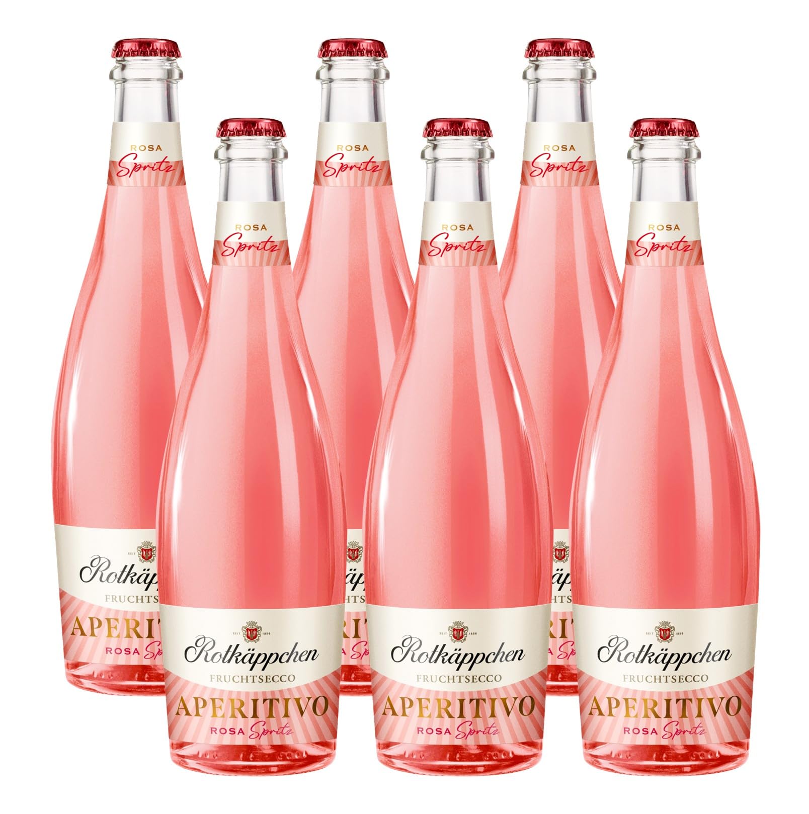 Rotkäppchen Fruchtsecco Aperitivo Rosa Spritz (6 x 0,75l) – Aromatisiertes weinhaltiges Getränk mit Orangen‑ & Grapefruitnoten