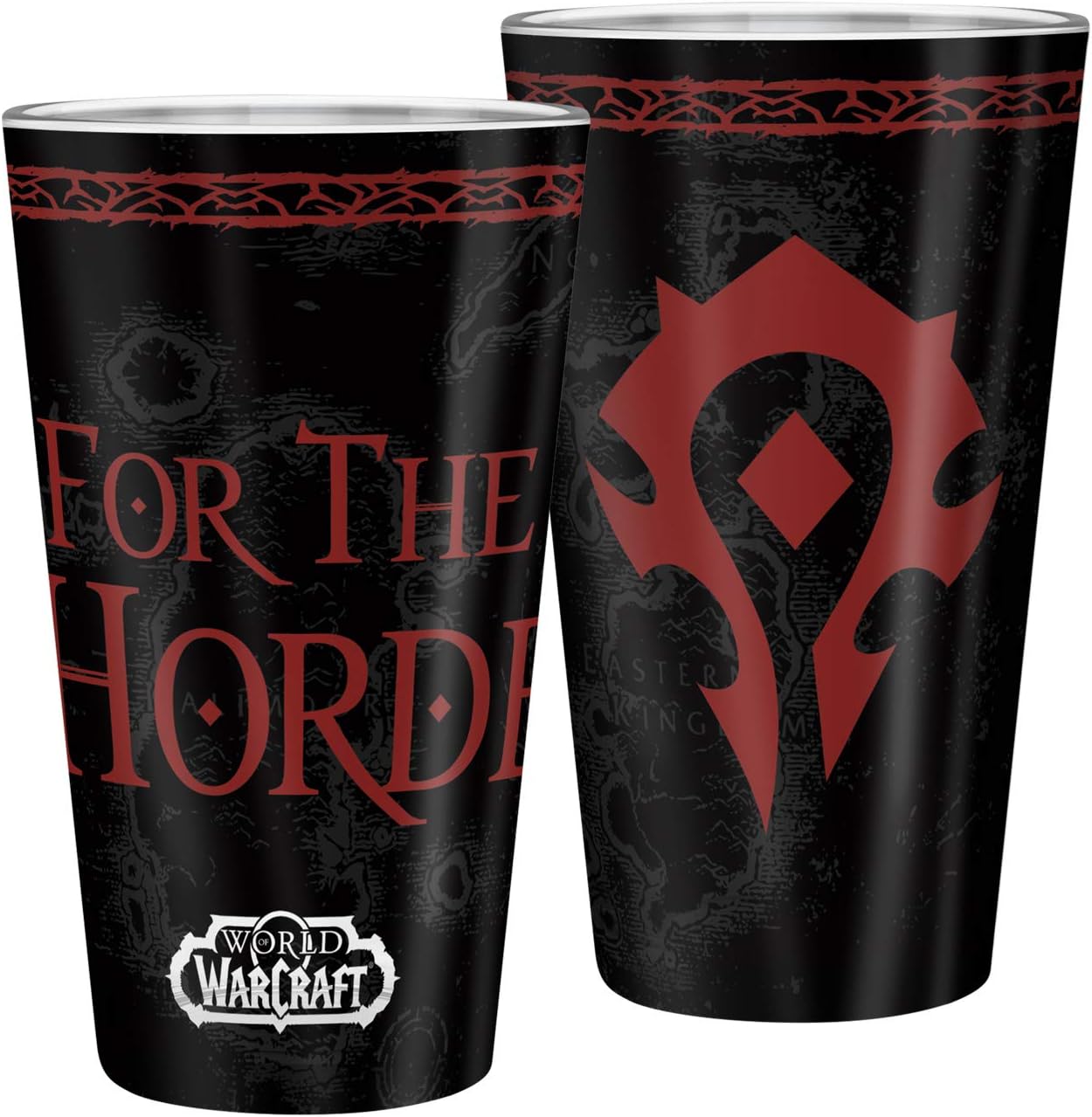 ABYSTYLE World of Warcraft Horde Drinking Glass 14 Oz. Video Game Anime Drinkware Home & Kitchen Essential Gift Includes 1 Glass