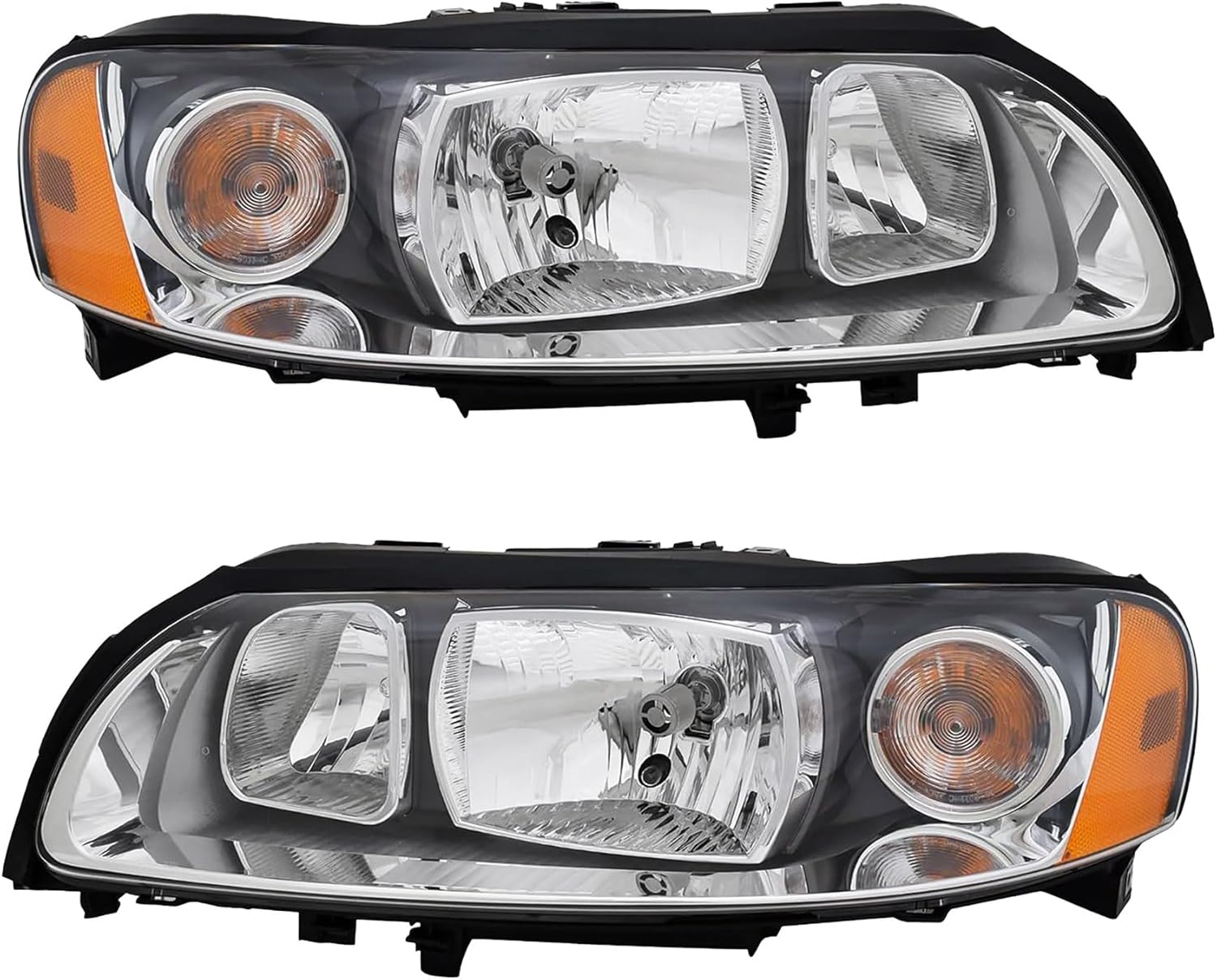 ALLIGATOR AUTO LIGHTS Headlight Assembly Compatible with Volvo V70, XC70 2005 2006 2007, with Bulbs, Halogen Headlamp Pair, Left&Right Sides, DOT/SAE Compliant