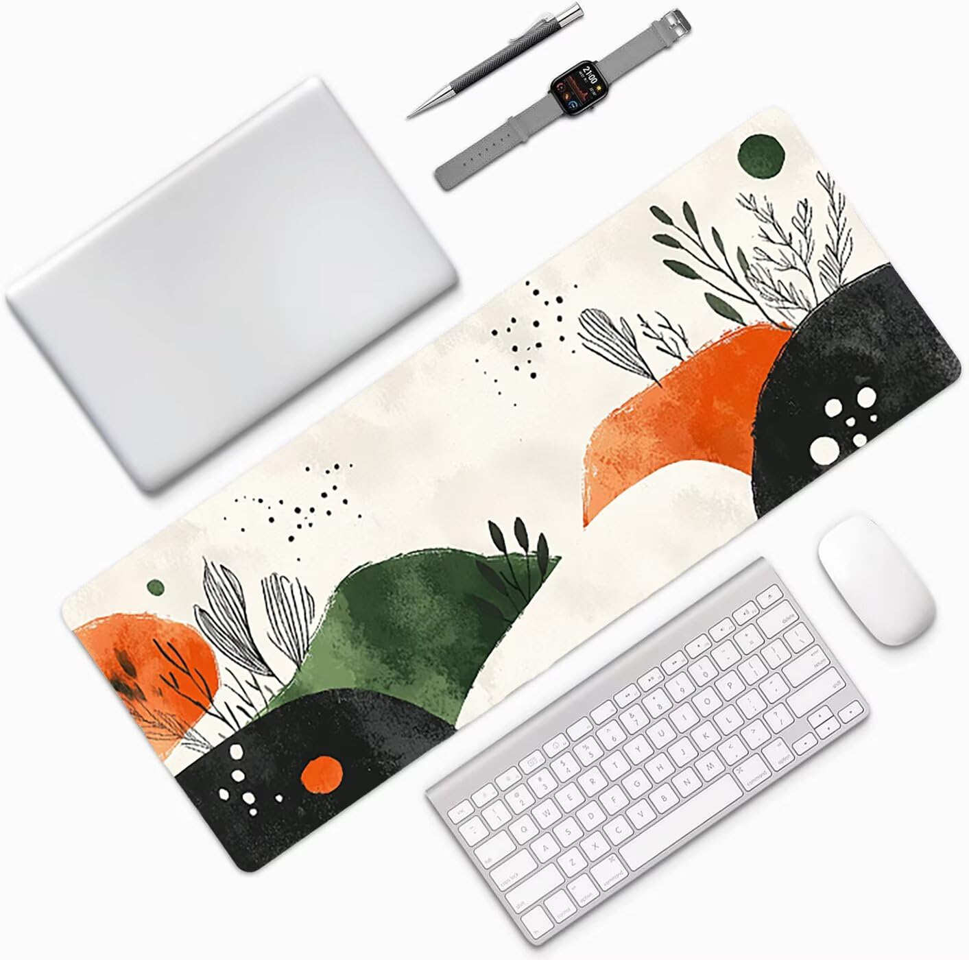 Lpfieonn Einfach Schreibtischunterlage XXL, Anlage Schreibtischunterlagen Großes, Gaming Mousepad XXL mit ernähter Rand und Rutschfeste Gummibasis, Desk Mat für PC/Laptop/Mausa 120x60cm PF-2364