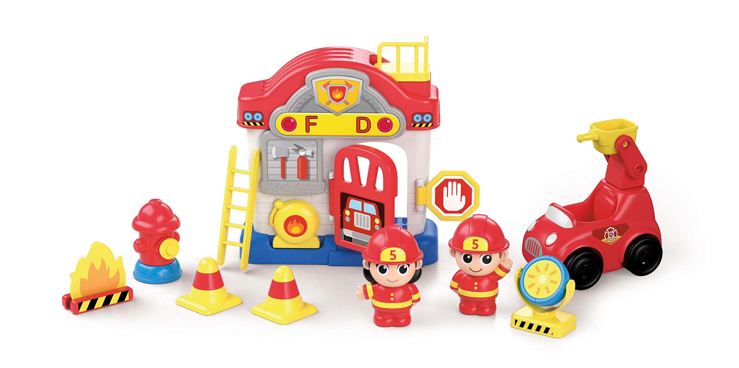 Kidoozie Lights 'n Sounds Fire Station - Playset Activity Toy for Children Ages 2+ (G02592)
