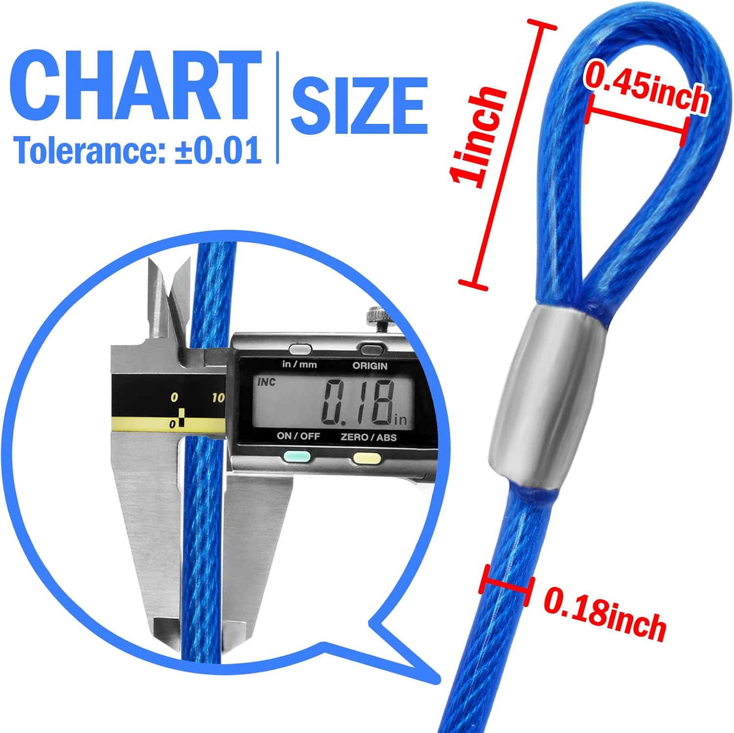 NAZOU 4FT （3/16 Inch） Steel Security Cable with Loops - Flexible Wire Rope Versatile & Weatherproof Safety Cable for Luggage, Bike Lock & Outdoor Gear -（2 Pack） - Image 4