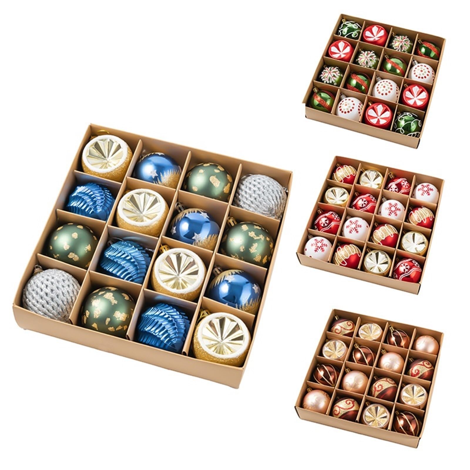 weihnachtsschmuck Weihnachtsschmuck-Set, bruchsicher, Weihnachtsbaumschmuck, Kugel, Großpackung, Elegante Hängeornamente for Weihnachtsbäume, Dekoration Set