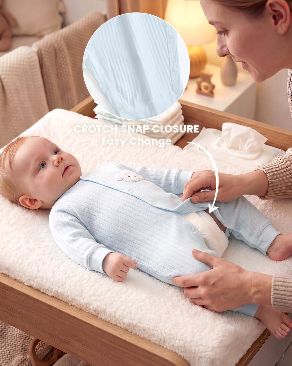 WYTbaby Body para bebé recién nacido, 2 piezas, manga larga, algodón, ropa de bebé de una pieza para niños y niñas de 0 a 12 meses