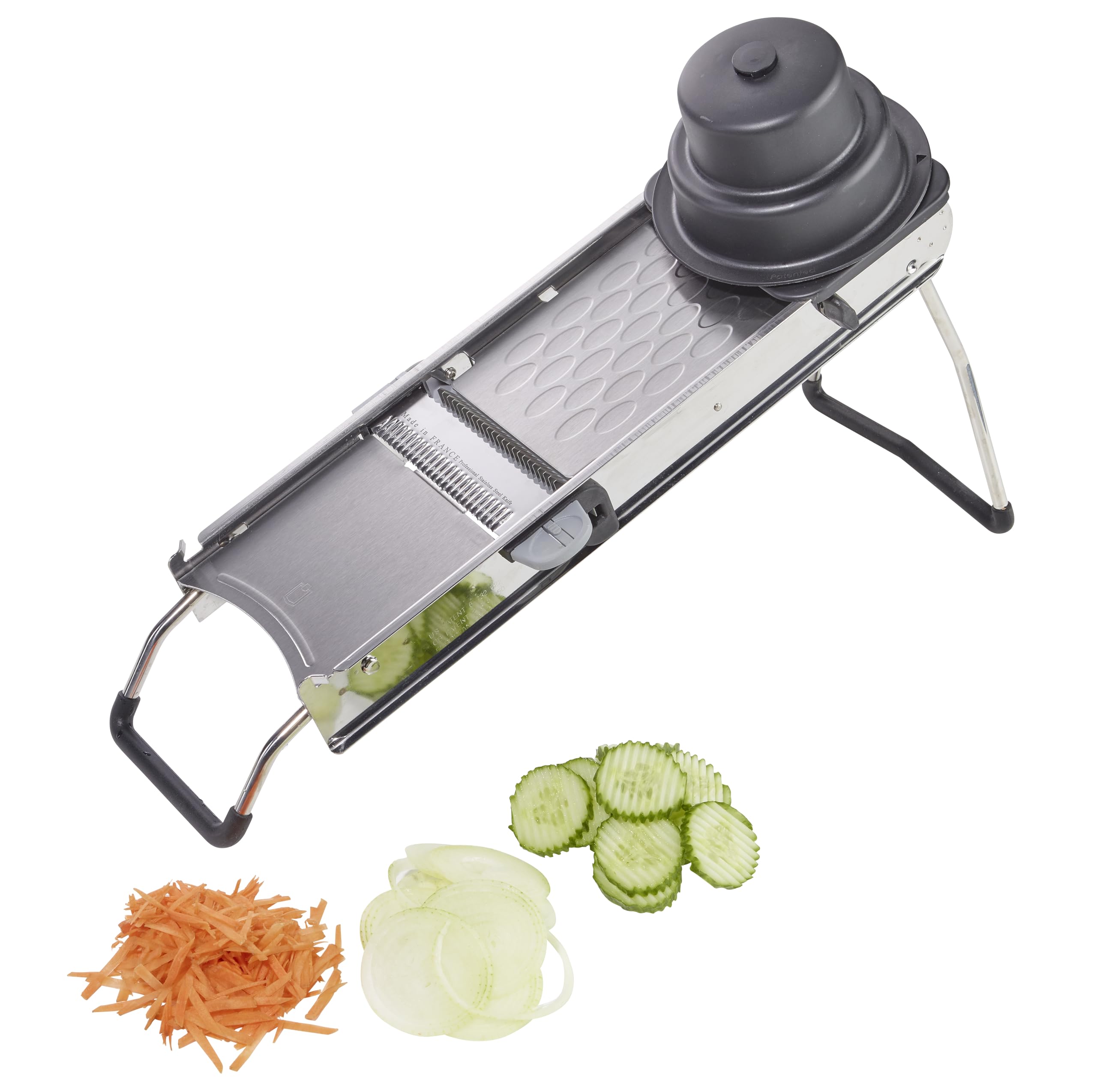 METRO Professional Mandolina cortador de verduras, acero inoxidable, 40 x 20 cm, plata