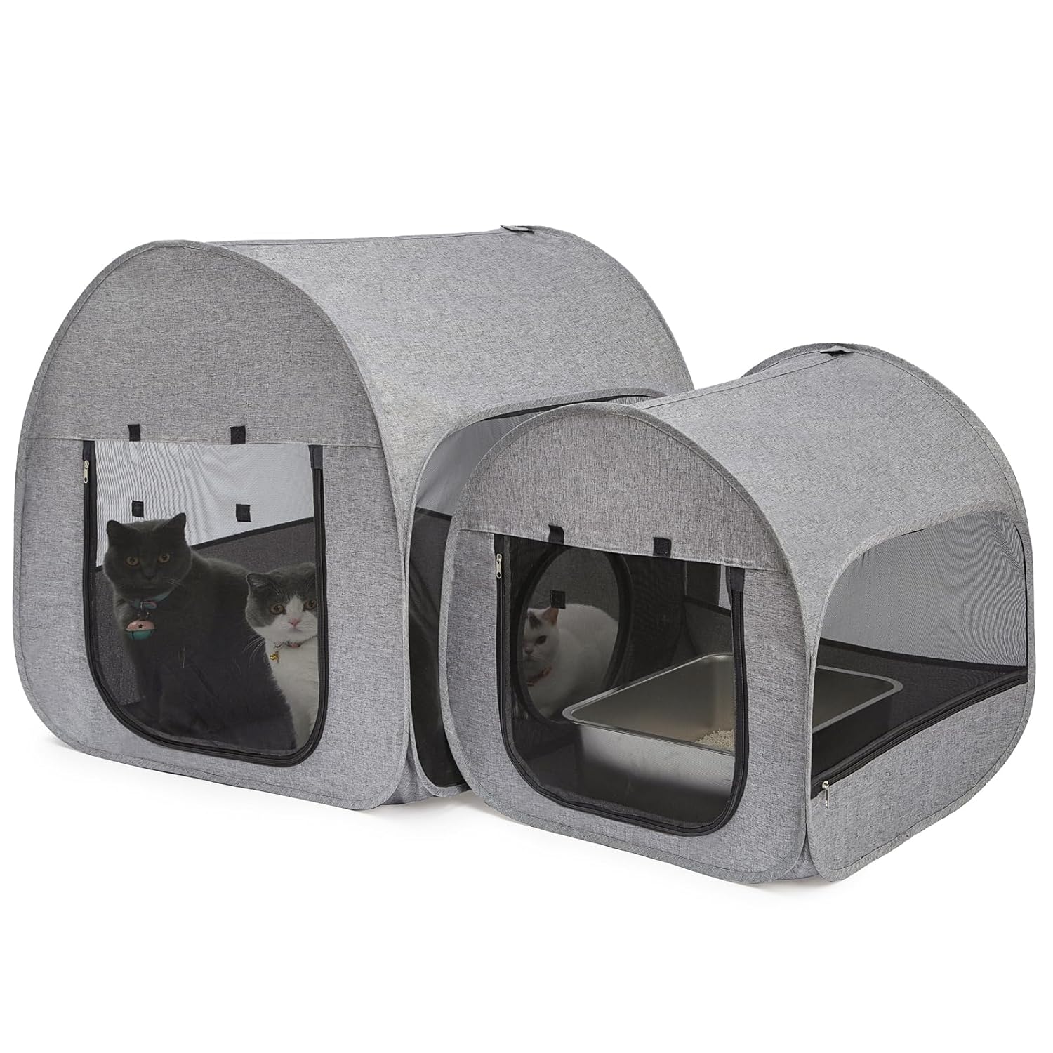 LUCKITTY Portable Cat Playpen, Delivery Room, Enclosure, Postoperative Recovery, House Design for Better Standing, Foldable Pet Tent for Indoor and Outdoor Use, Cat Houses &...
