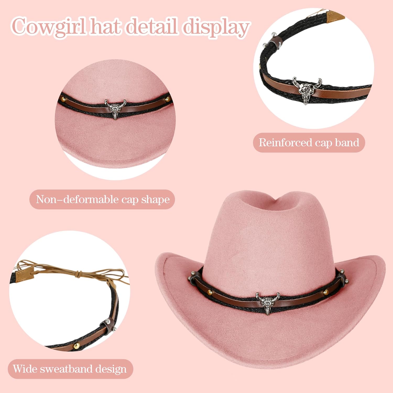 Womens Western Cowgirl Costume Cowboy Outfits Tassels Fringe Vest Hat 7pcs Set - Image 6