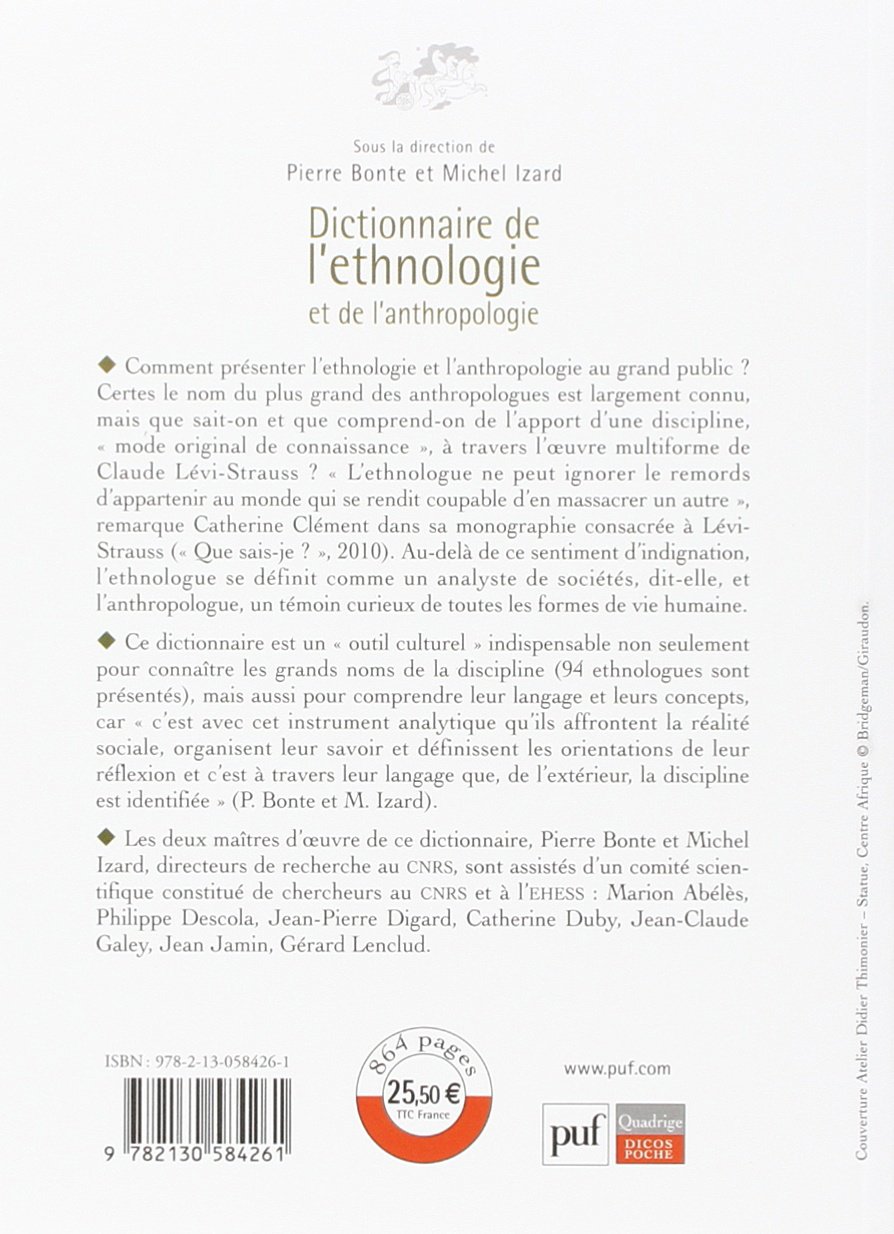 Dictionnaire de l'ethnologie et de l'anthropologie