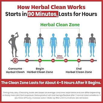 Herbal Clean Qcarbo16 Same-Day Detox Cleanse Drink (16 fl oz) - Dragon Fruit Flavor Full Body Cleanse* Detox Drink for Moderate Toxin Level*, Vitamin B2 and Vitamin B12 for Men & Women