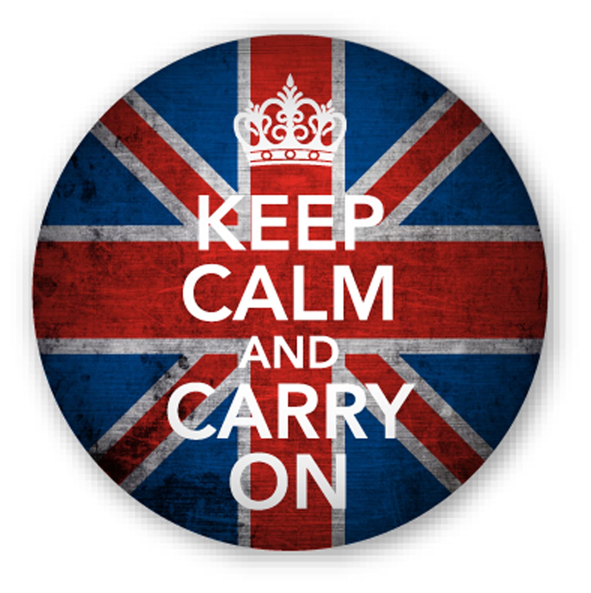 Big City Crystal Fridge Magnet Union Jack British Manchester Bee Liverpool Birmingham Newcastle Round (Keep Calm & Carry On)