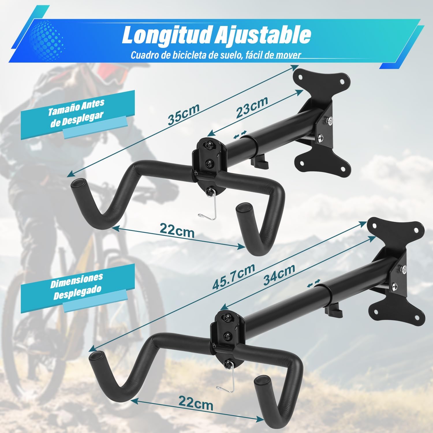 Suporte de Parede Ajustável para Bicicleta, Suporte de Parede Horizontal para Bicicleta, Suporte de Parede para Bicicleta, Cabides de Bicicleta, Suporte para Bicicleta Parede Suporte de Parede Ajustável para Bicicleta, Suporte de Parede Horizontal para Bicicleta, Suporte de Parede para Bicicleta, Cabides de Bicicleta, Suporte para Bicicleta Parede