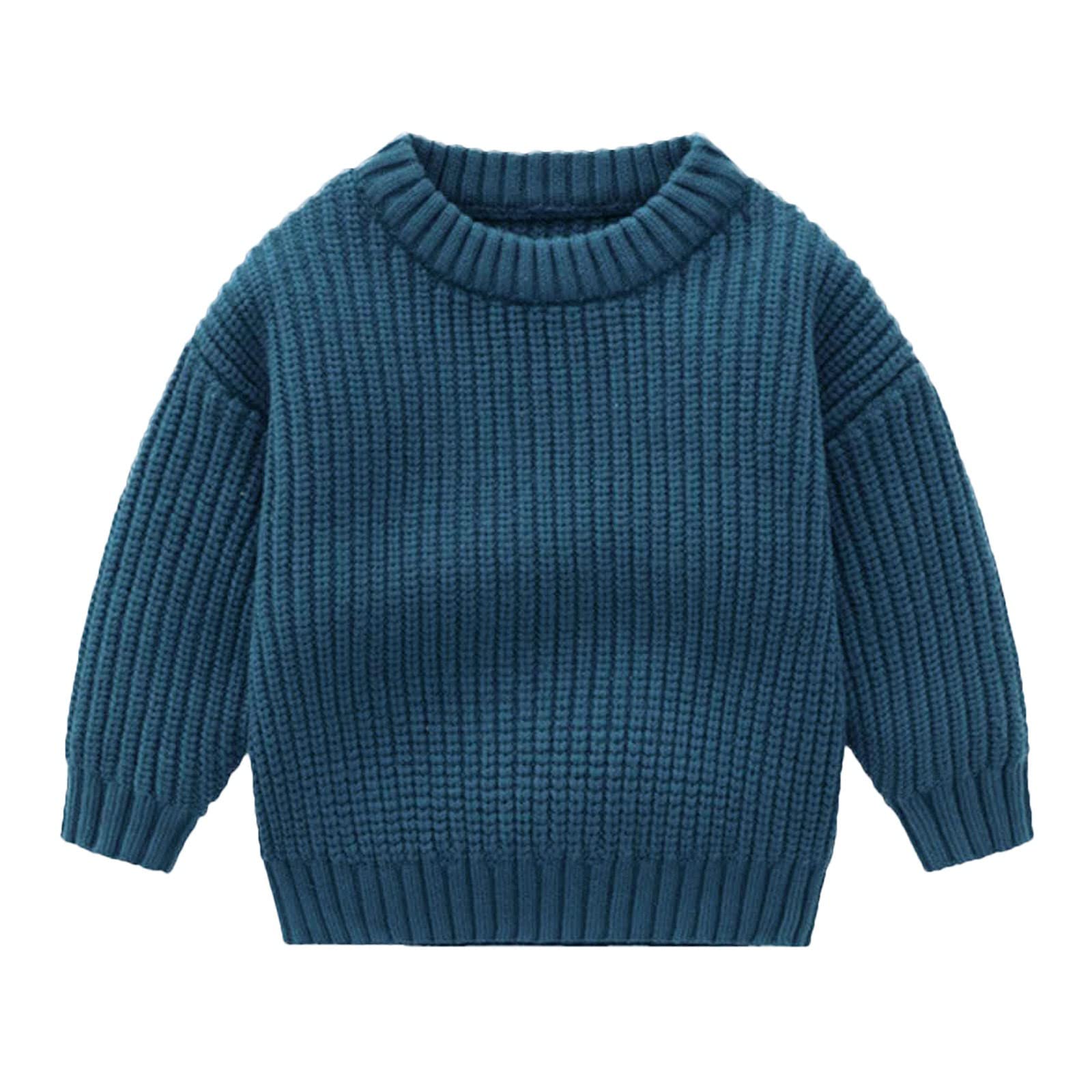 Generisch Kapuzenjacke Kinder Feste Strickpullover Winterkleidung für Baby Tops Kleidung Kuscheldecke Baby Junge