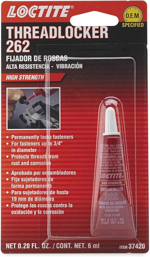 Loctite Threadlocker 262 Red 6ml/.20oz : Amazon.com.br: Automotivo