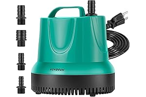 Vivosun Submersible Pump with Impressive 850GPH