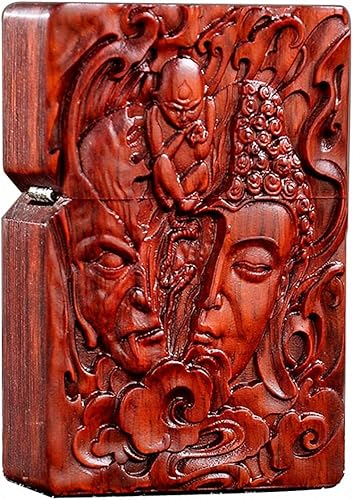 Huanghuali - Carcasa de madera natural de palisandro para módulo Zippo.