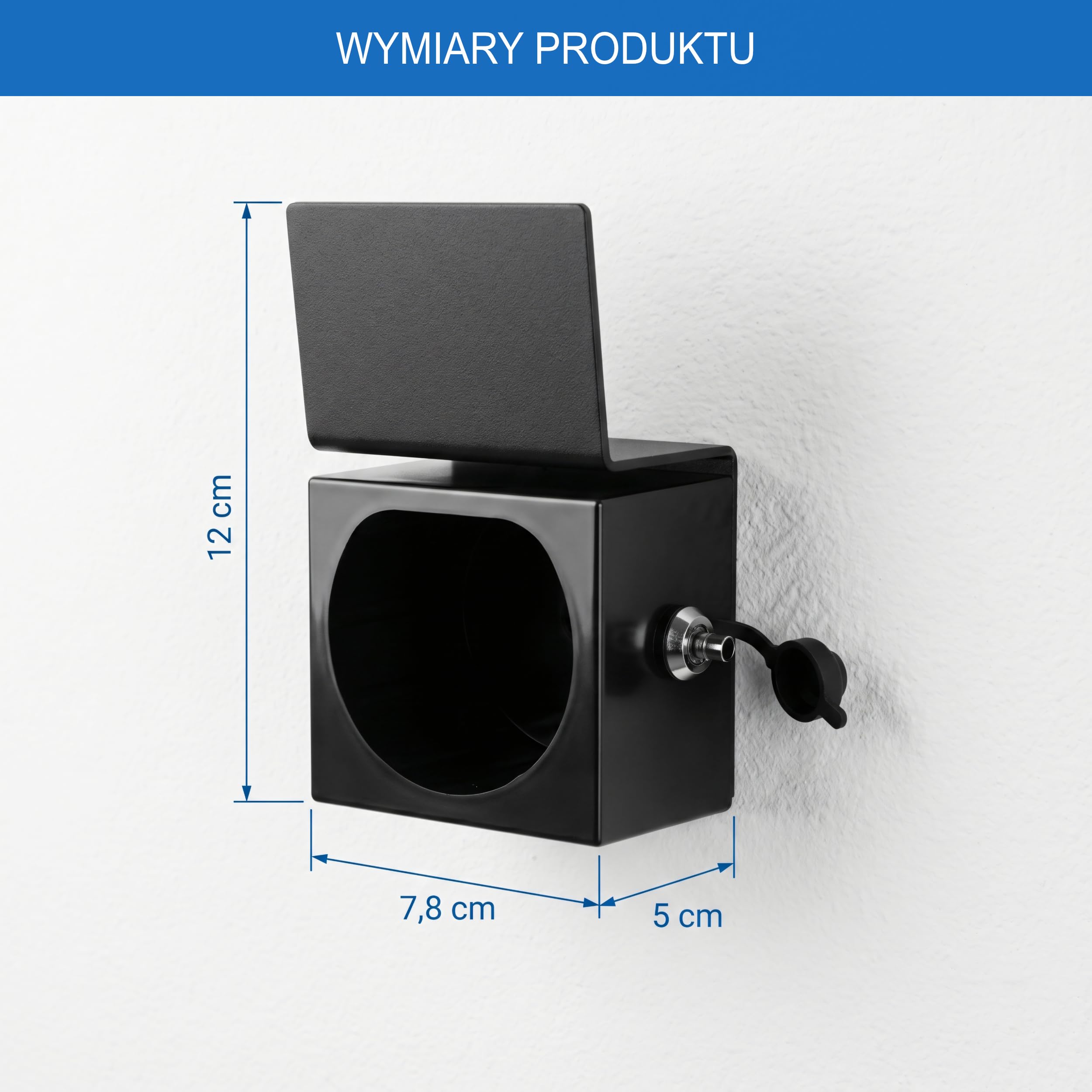 Uchwyt ścienny typu 2 zamykany do kabla do ładowania samochodu elektrycznego – uniwersalna ochrona przed kradzieżą i uchwyt na kabel do wtyczki EV – wytrzymały uchwyt na kabel Wallbox w zestawie
