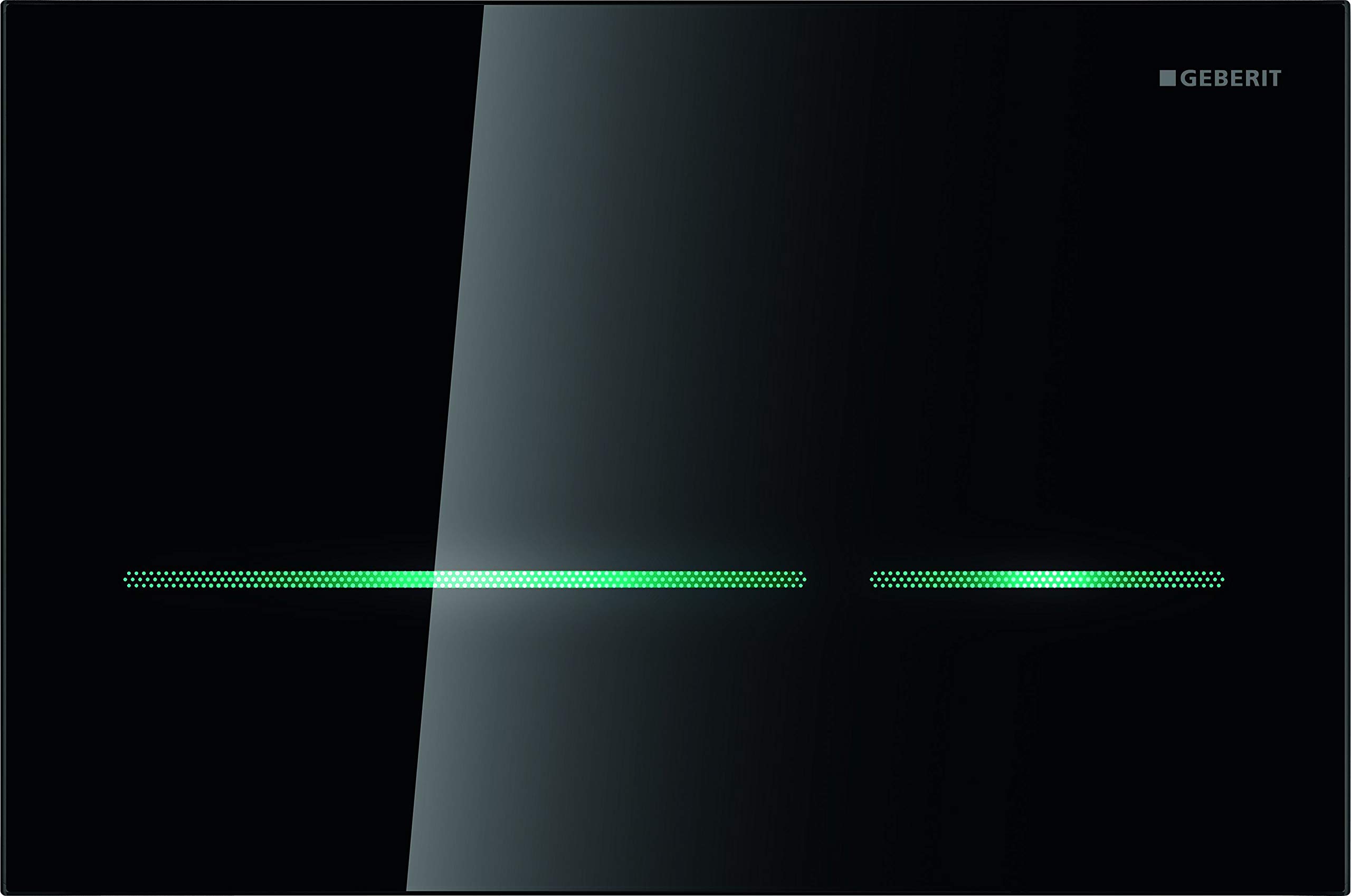 Geberit - Pulsador Geberit Sigma80, Para Doble Volumen De Descarga: Vidrio Negro (242.618.SG.1)