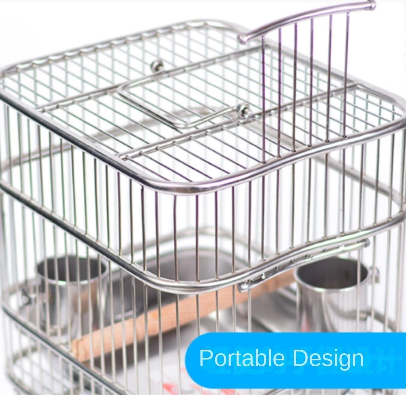Birdcage Indoor Outdoor 1pcs Wrought Iron Birdcages Portable Metal Bird Cage Bird House Carrier for Outdoor Balcony Flight Cage for Birds