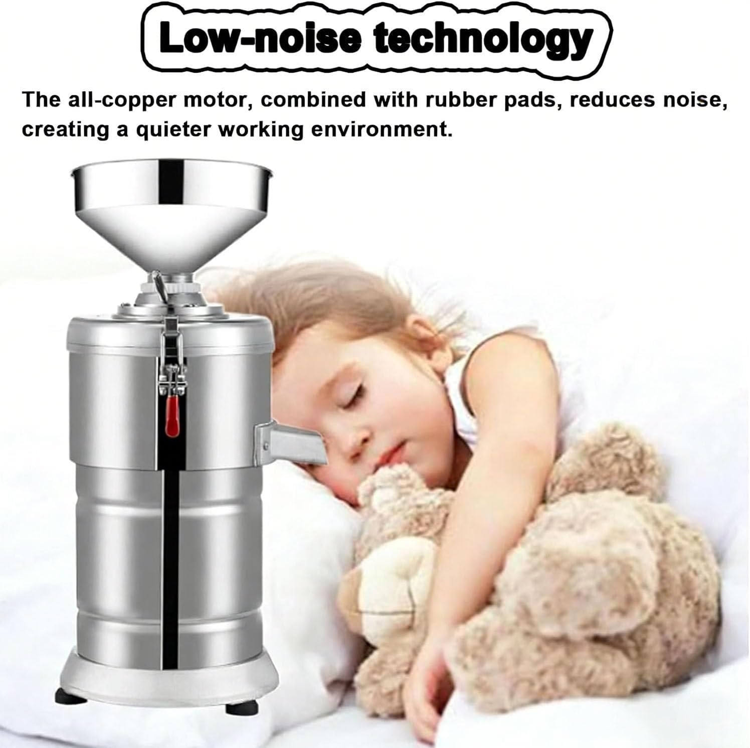 Heavy Duty Commercial Peanut Butter Grinder, 1100W Stainless Steel Electric Grinding Mill with 15kg/h Output, for Making Nut Butters, Sesame Paste