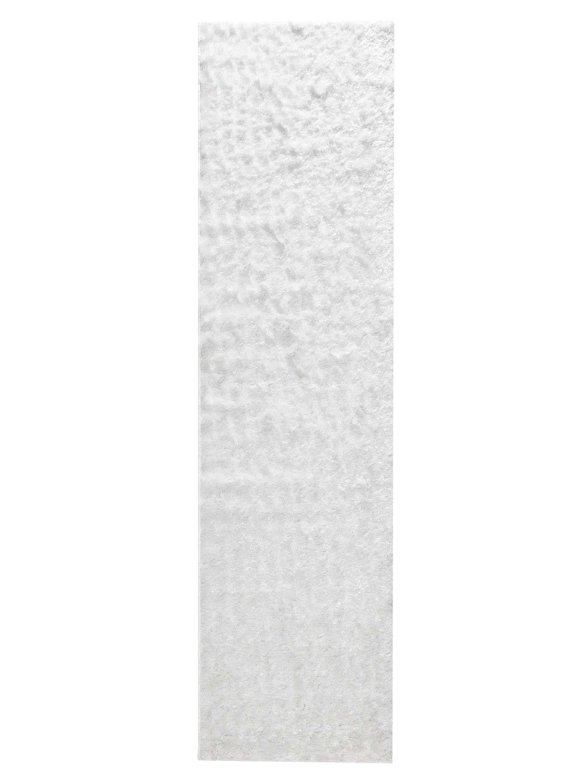 benuta Nest Hochflorteppich Whisper - Weiß 80x300 cm - Kuschelig Weicher Teppich für Schlaf- und Wohnzimmer - Pflegeleicht - Fußbodenheizung Geeignet
