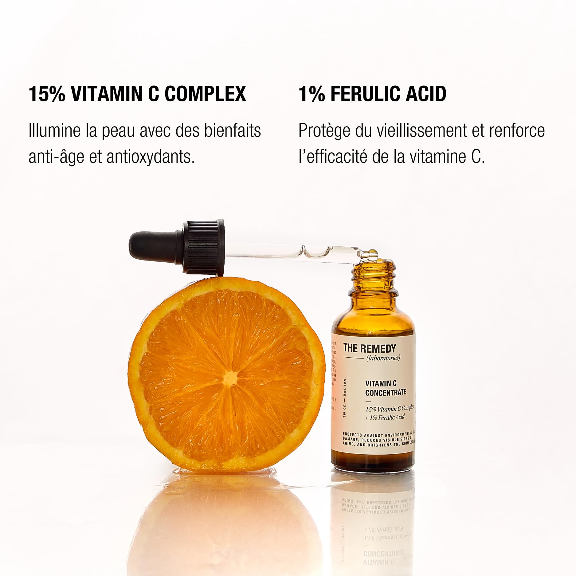 Vitamin C Concentrate – Sérum vitamine C haute concentration, bouclier antioxydant pour une peau lumineuse – soin ciblant ridules, teint terne, imperfections - 30 ml