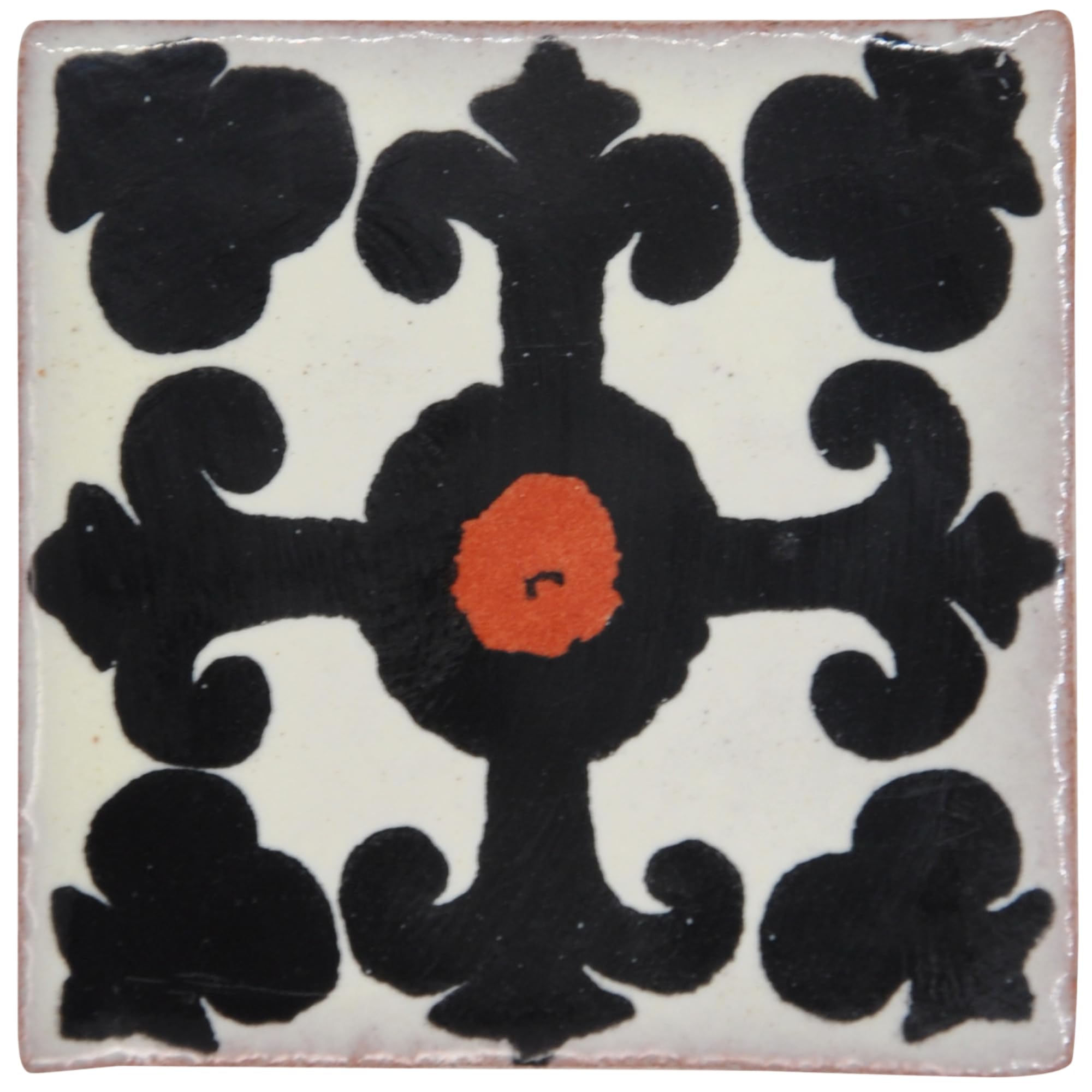 Tumia LAC Handmade Mexican Talavera Tile - Authentic Style Evita Ceramic Tiles for Crafts, Backsplashes and Home Improvement - Individual Tile