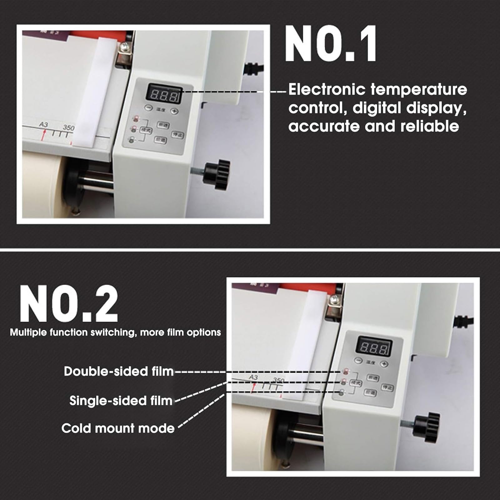 Automatyczny Laminator Termiczny Z Wyświetlaczem Cyfrowym I Regulacją Temperatury Do Użytku W Biurze, Domu I Szkole