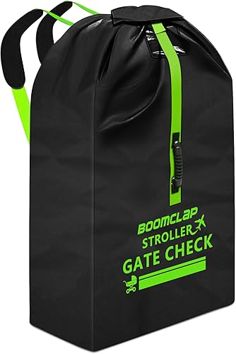BOOMCLAP Bolsa de viaje duradera para cochecito de avión, funda de asiento de coche para cochecitos doblesindividualestrotadores, bolsa impermeable