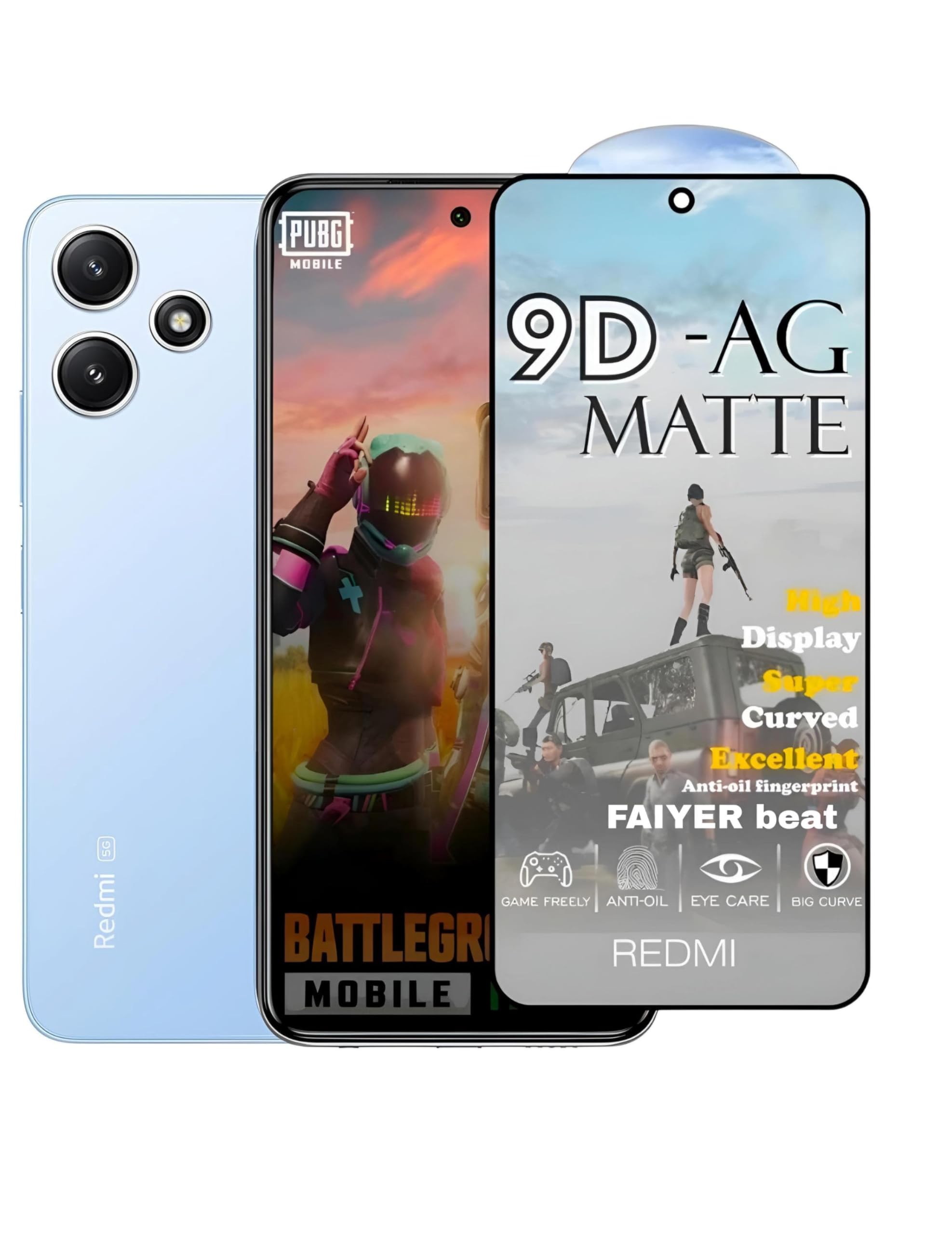 Faiyer beat Premium Tempered Glass comfortable for redmi 12 5g (matte finish glass, Pack of 1) Full Screen Coverage gaming matte Screen Protector Guard (Redmi 12 5g) (B0D4ZHLPR2) Amazon Price History, Amazon Price Tracker
