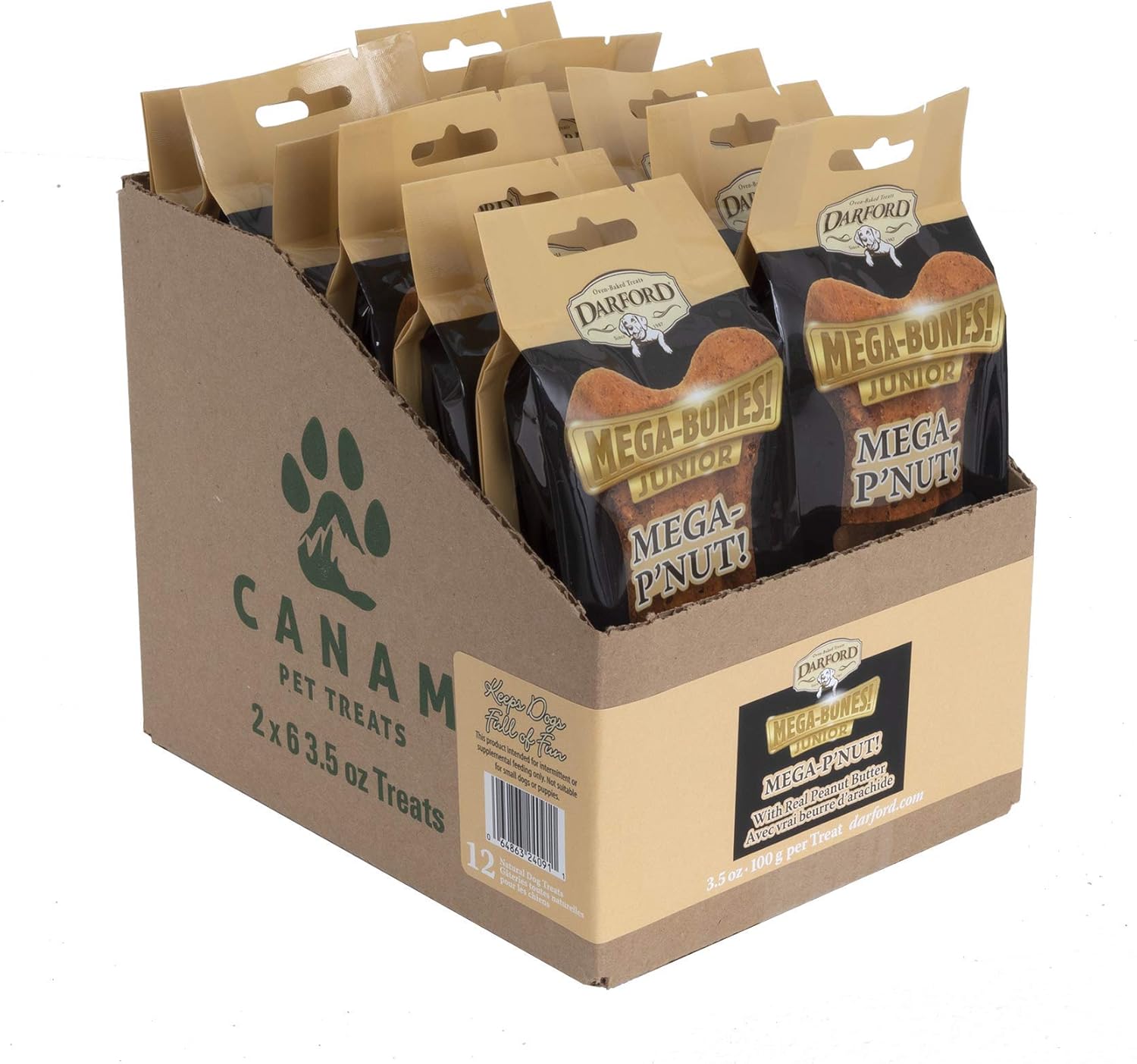 Darford 7OZ PeanButter Dog Bone - 10 Pack