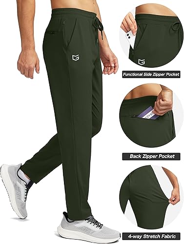 Miniatura 9 de G Gradual - Pantalones deportivos para hombre con bolsillos con cremallera para correr, hacer ejercicio y entrenar