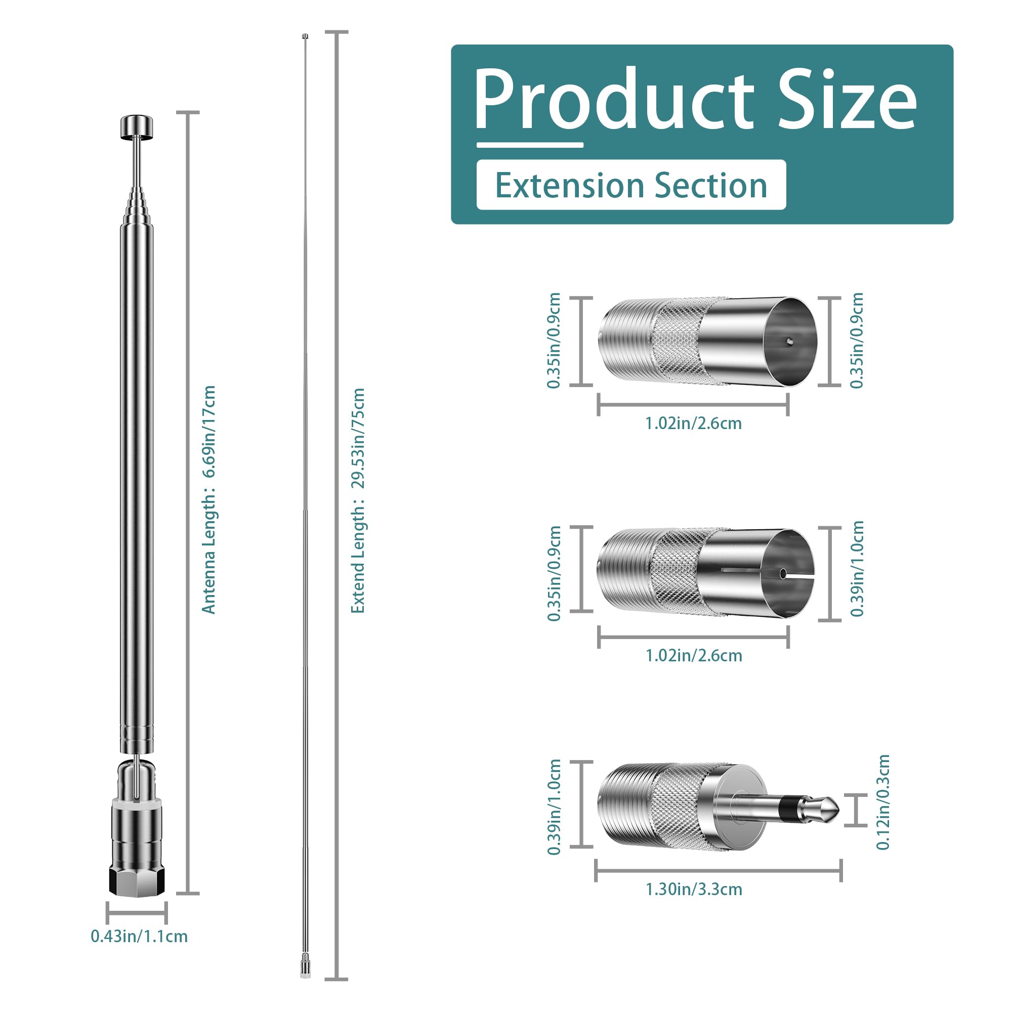 Red Finch Group Antena FM Ribbon De 75 Ohmios Compatible Con B&O