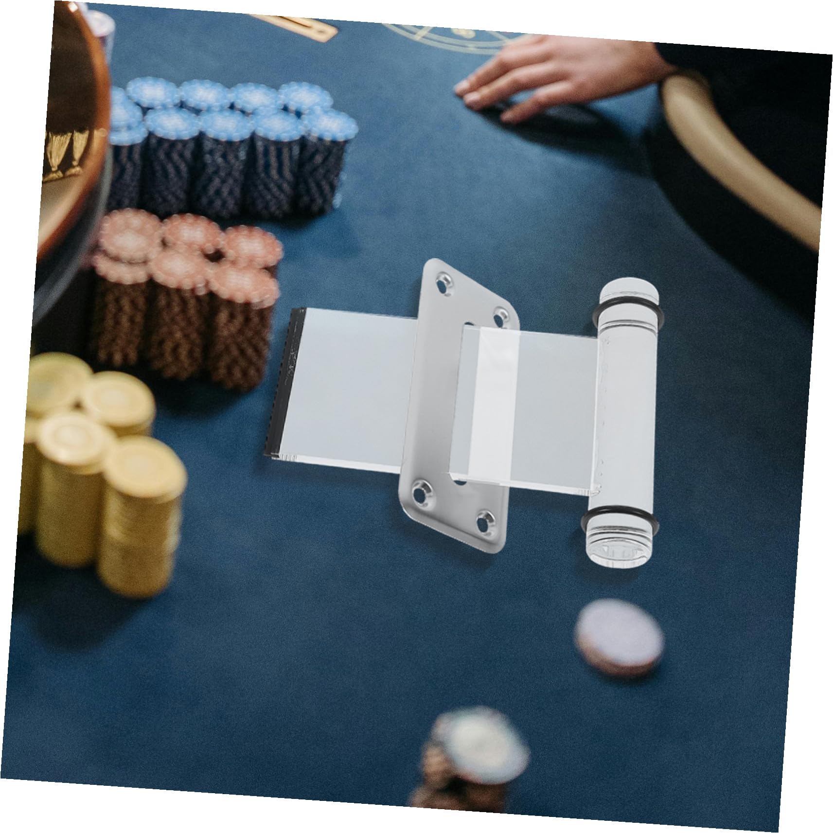 Toyvian Stainless Steel Geldscheinschlitz mit Acrylsteckplatte Kompakte Geldkassette für Poker Spieltische Langlebiger Münzschlitz Einfach zu Bedienen für Sammler und Shops