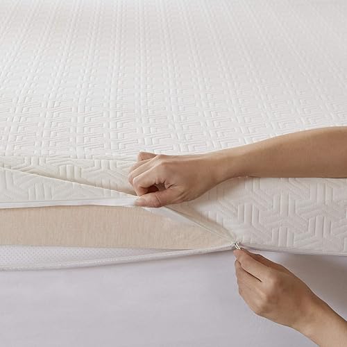 Miniatura 15 de Sleep Philosophy - Protector de colchón de espuma viscoelástica con gel, apto para todas las estaciones, lujoso e hipoalergénico