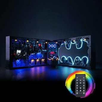 BrickBling LED Light Kit for Lego Batcave Shadow Box | Remote Control Version Lighting Compatible with Lego 76252- Not Include Model Set
