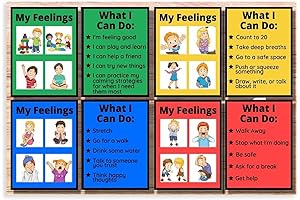 Zones of Regulation Emotional Management Curriculum Poster 12x18 Inch Wall Chart