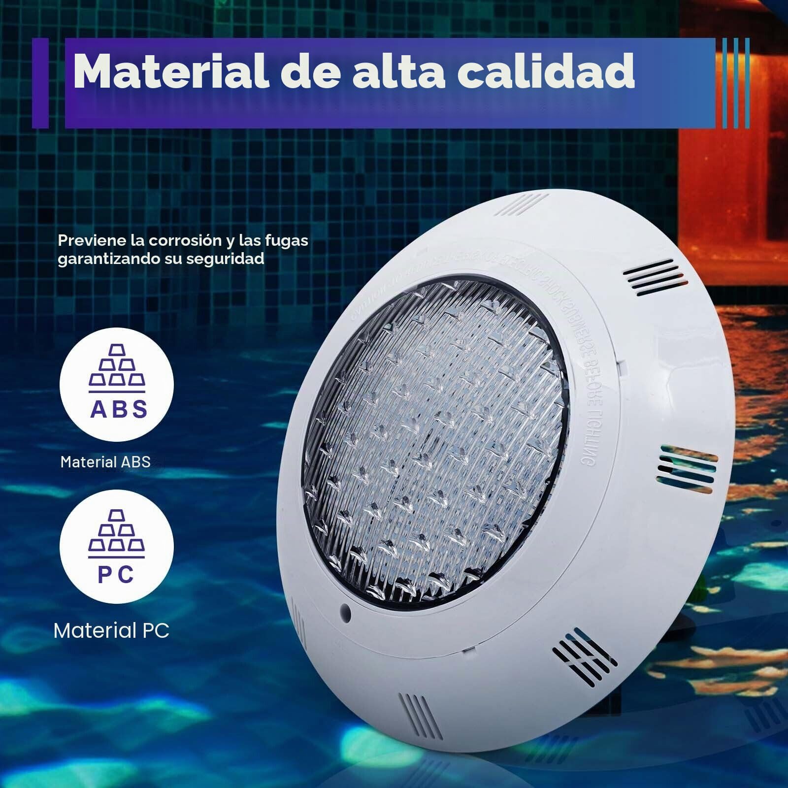 45 W LED RGB IP68 Foco subacuático para piscina luces de piscina con mando a distancia subacuática LED iluminación para piscina